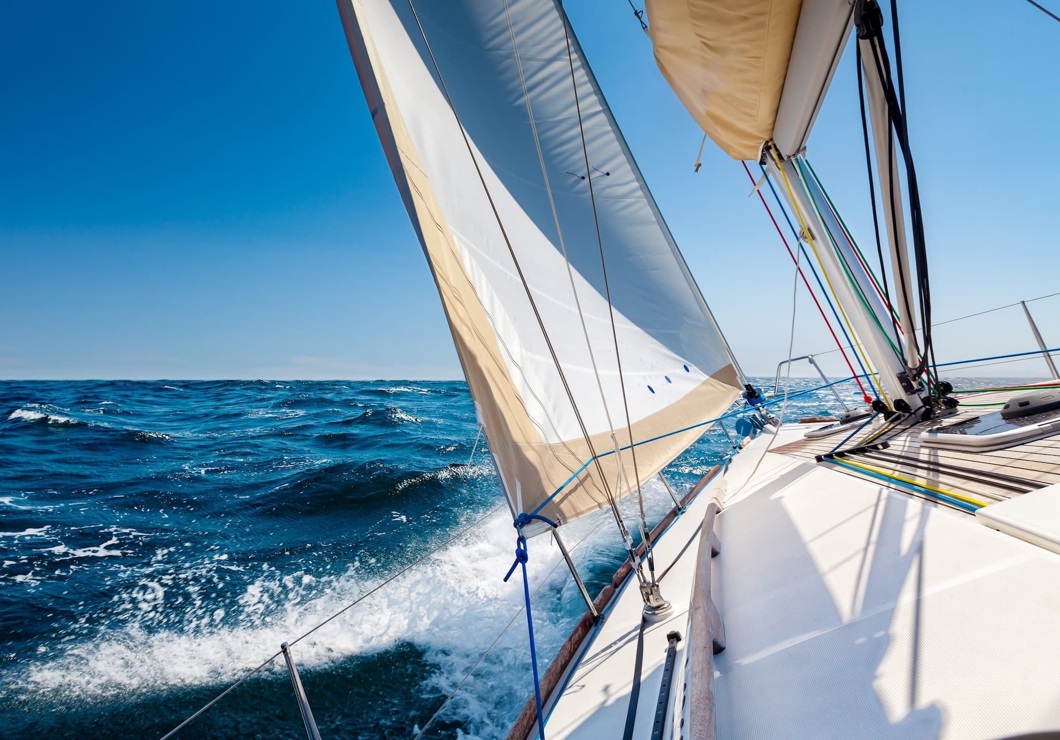 sailboat at open sea