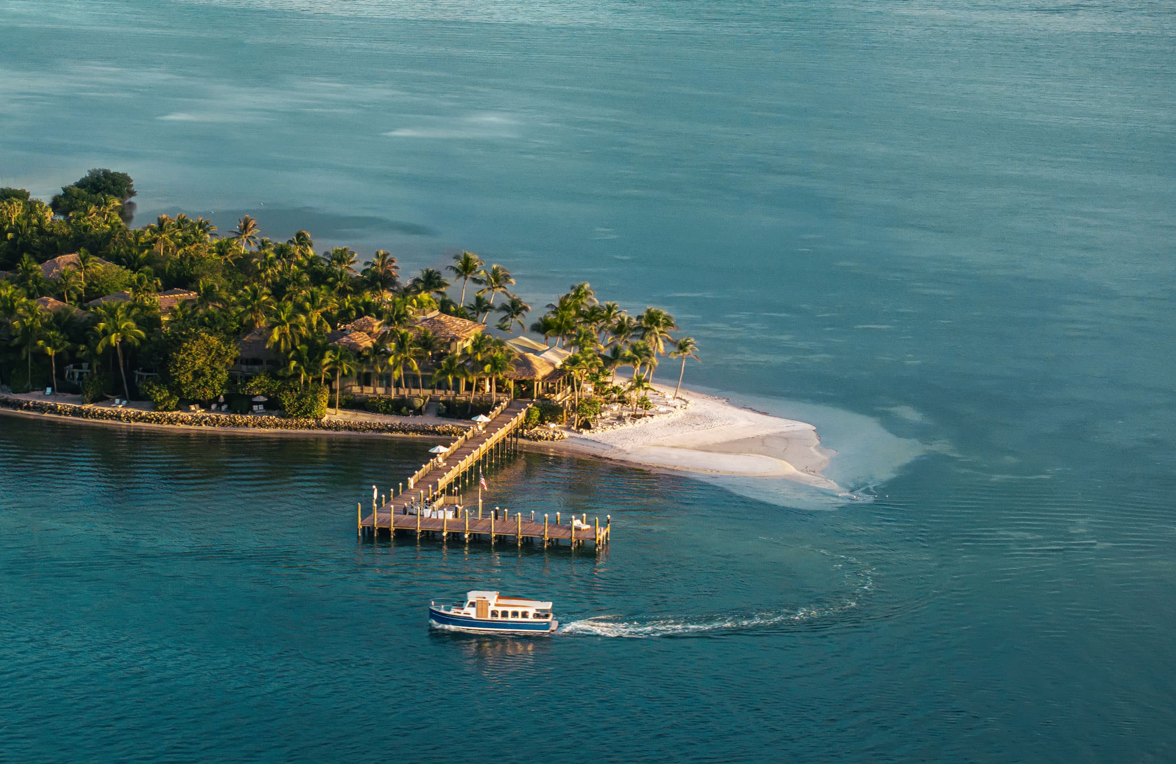 Boat Leaving Little Palm Island