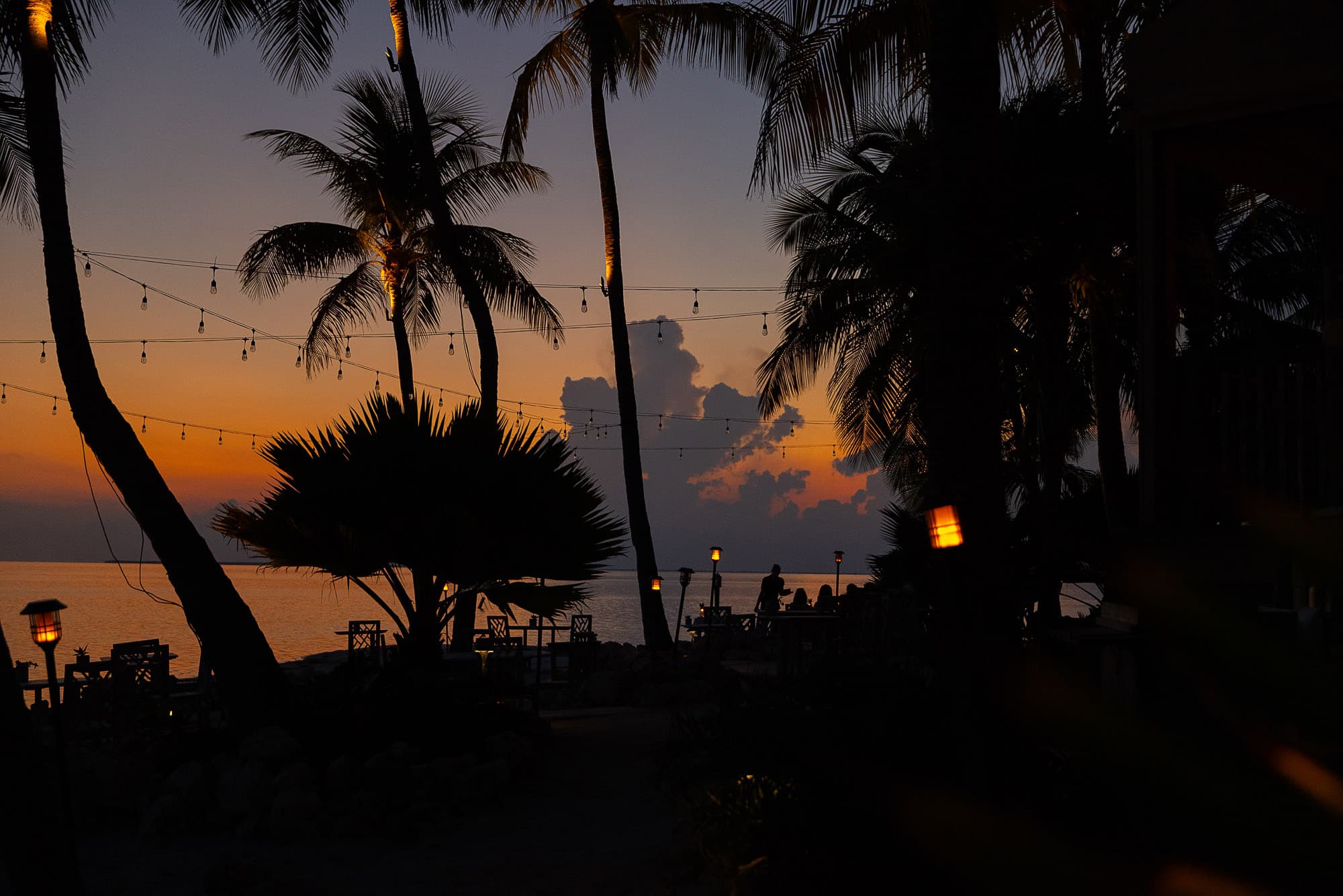 Dining At Sunset On The Beach