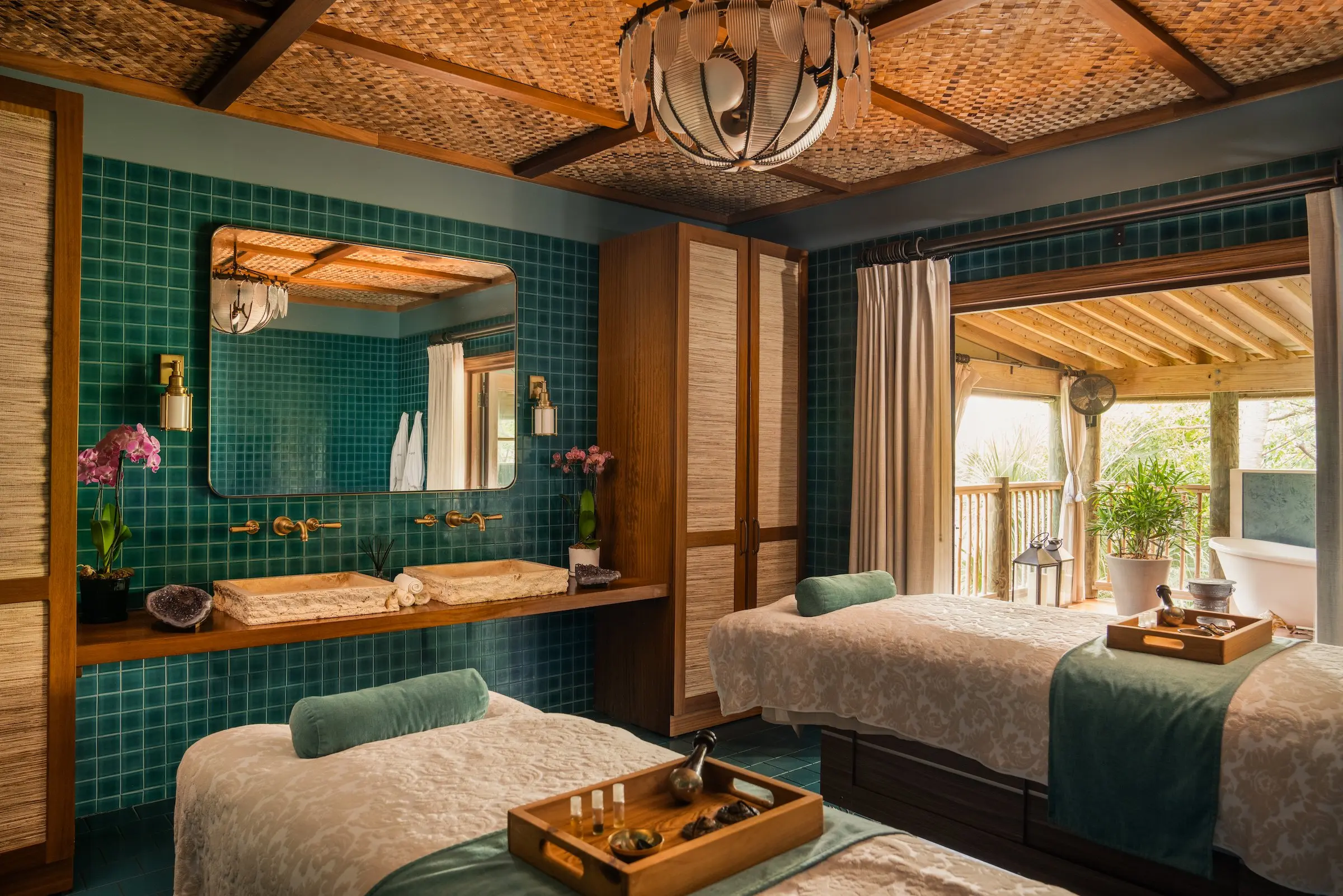 Two massage tables waiting for guests in SpaTerre