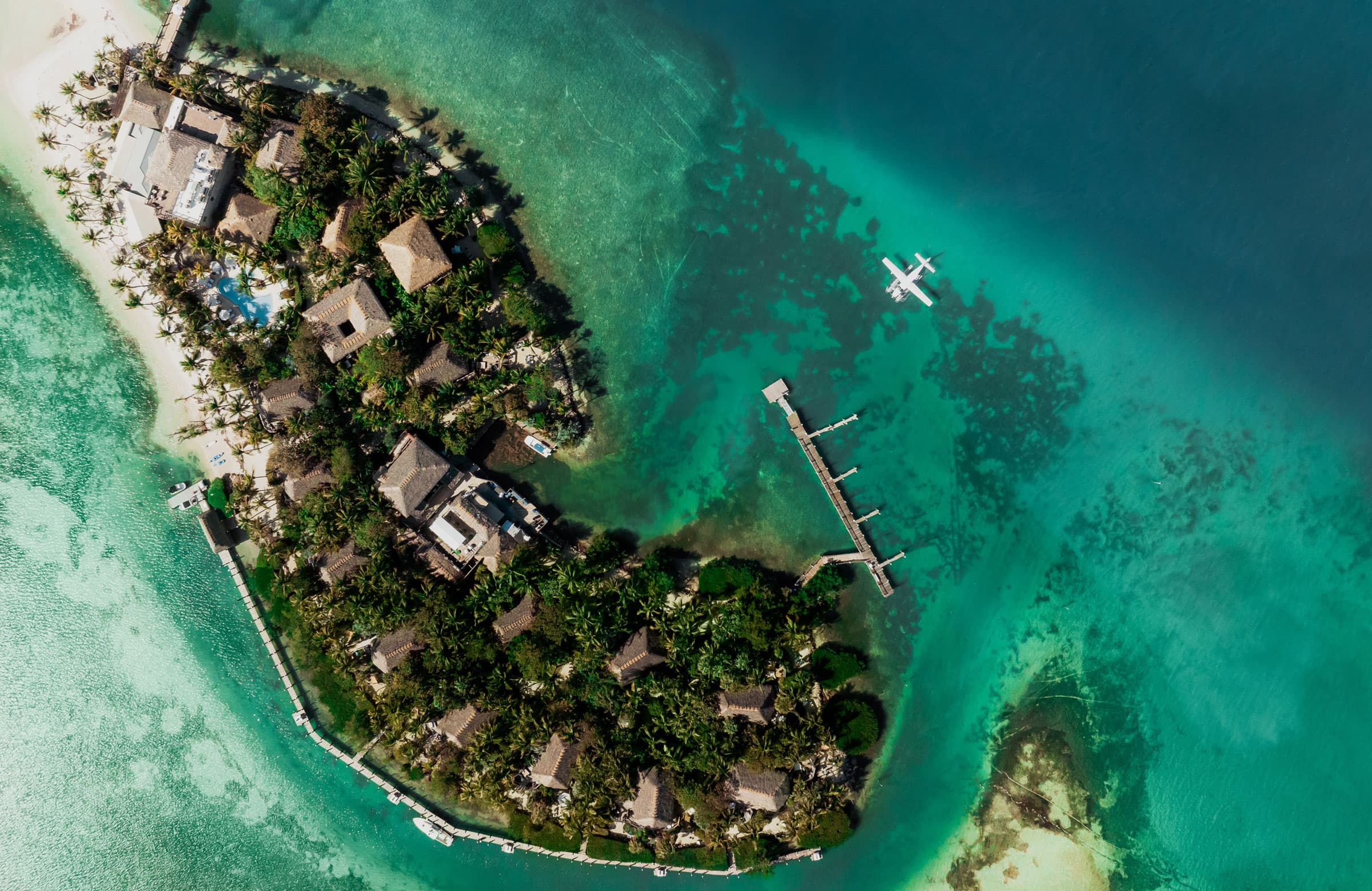 Aerial View Of Little Palm Island