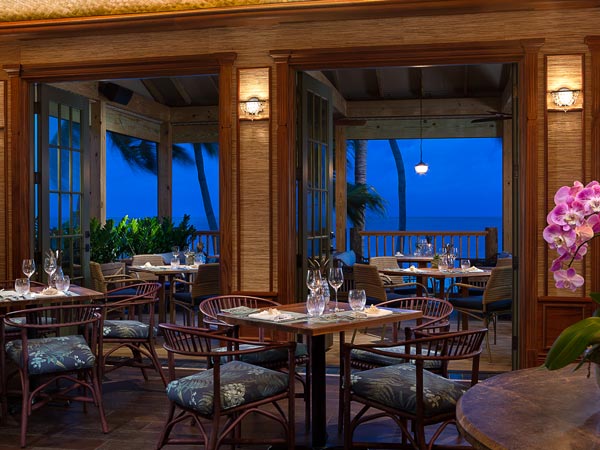 Inside The Dining Room in the evening.