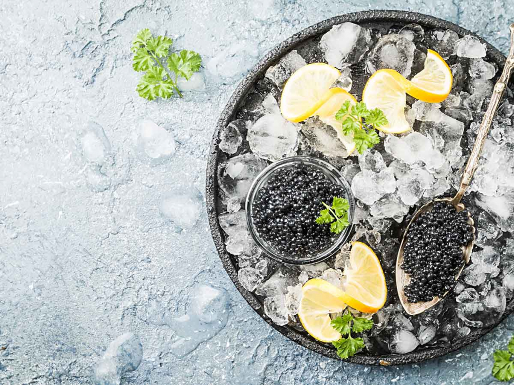 Caviar on the beach in Florida Keys