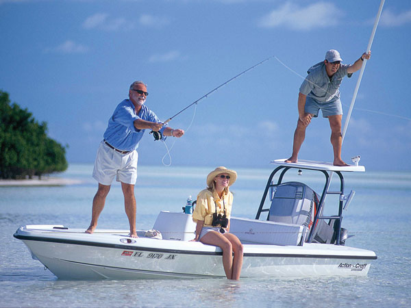 Group on a back country fishing trip.