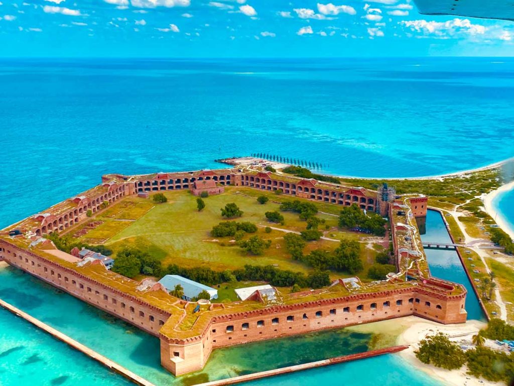 Aerial view of Fort Jefferson.