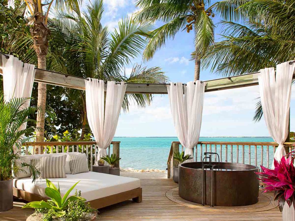 Suite balcony by the ocean.