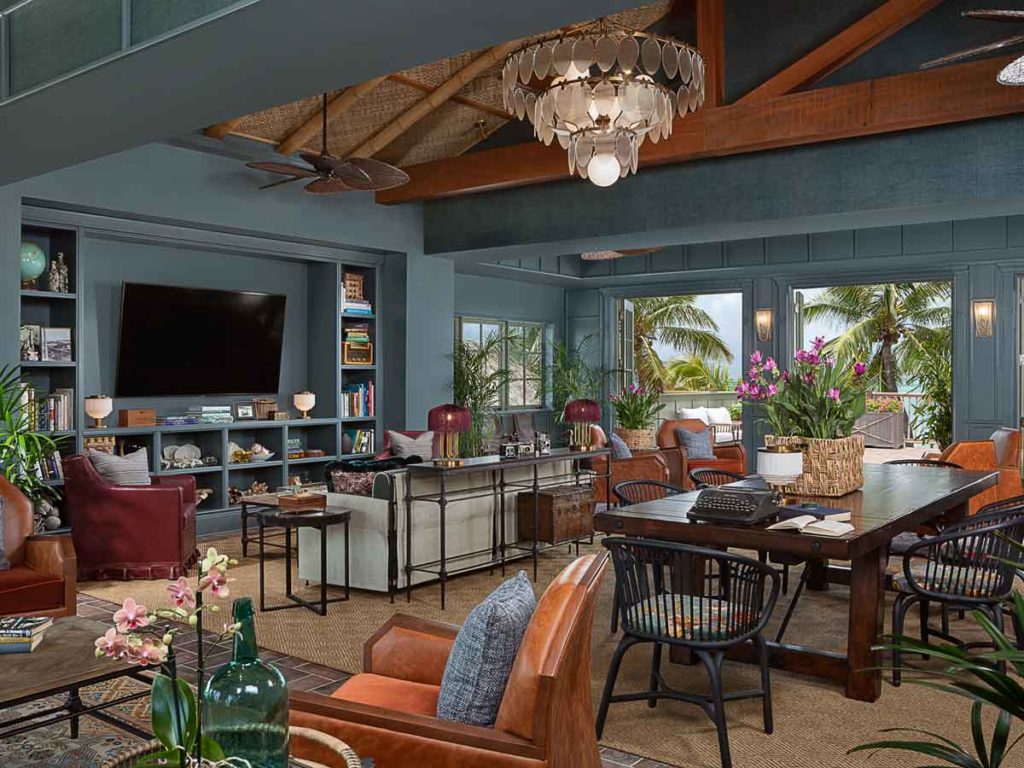 The great room at Little Palm Island.