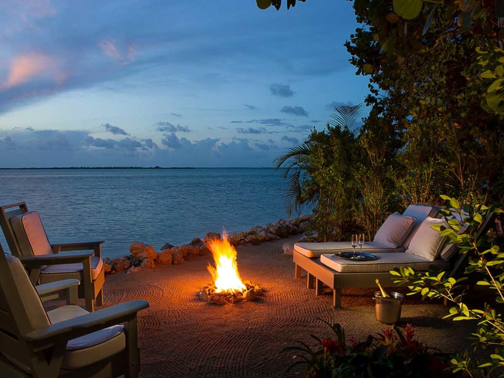 Suite firepit by the beach.