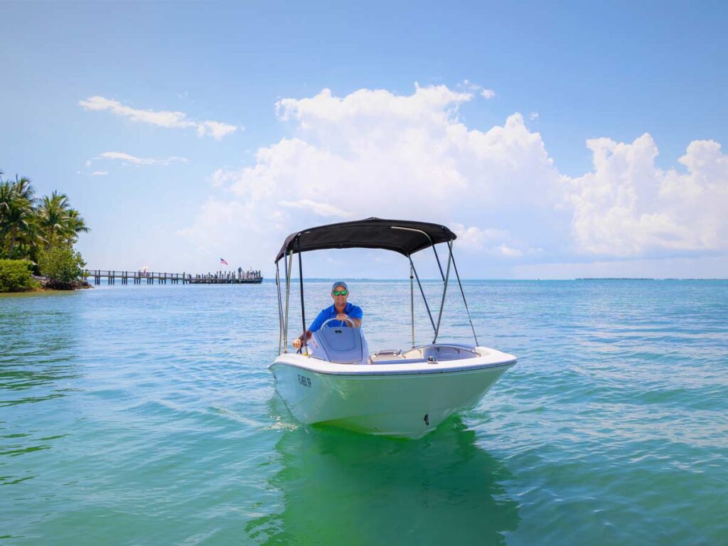 Boater Near Little Palm Island.