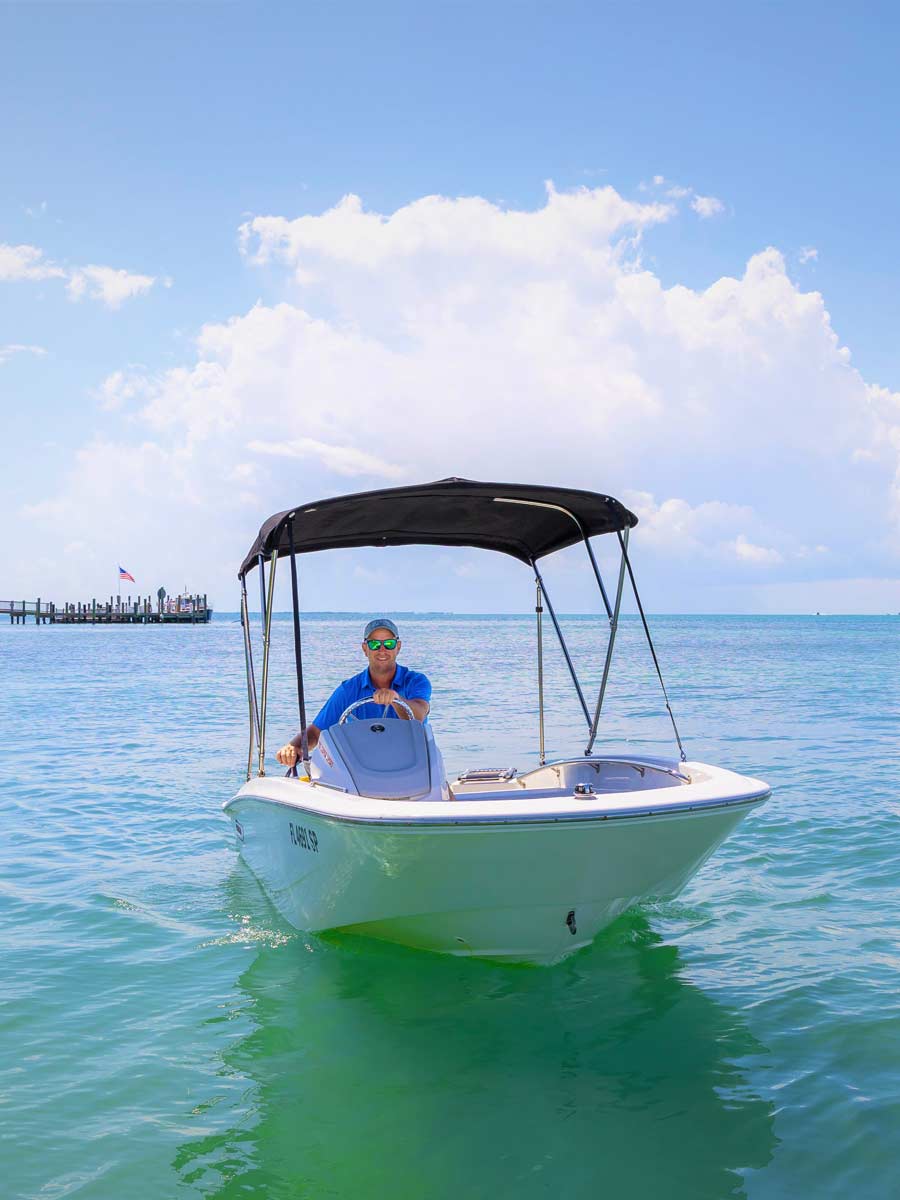 Boater Near Little Palm Island.