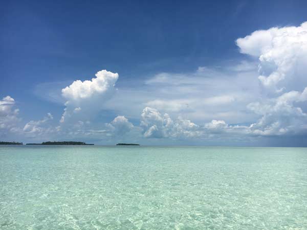 The clear ocean at Little Palm Island.