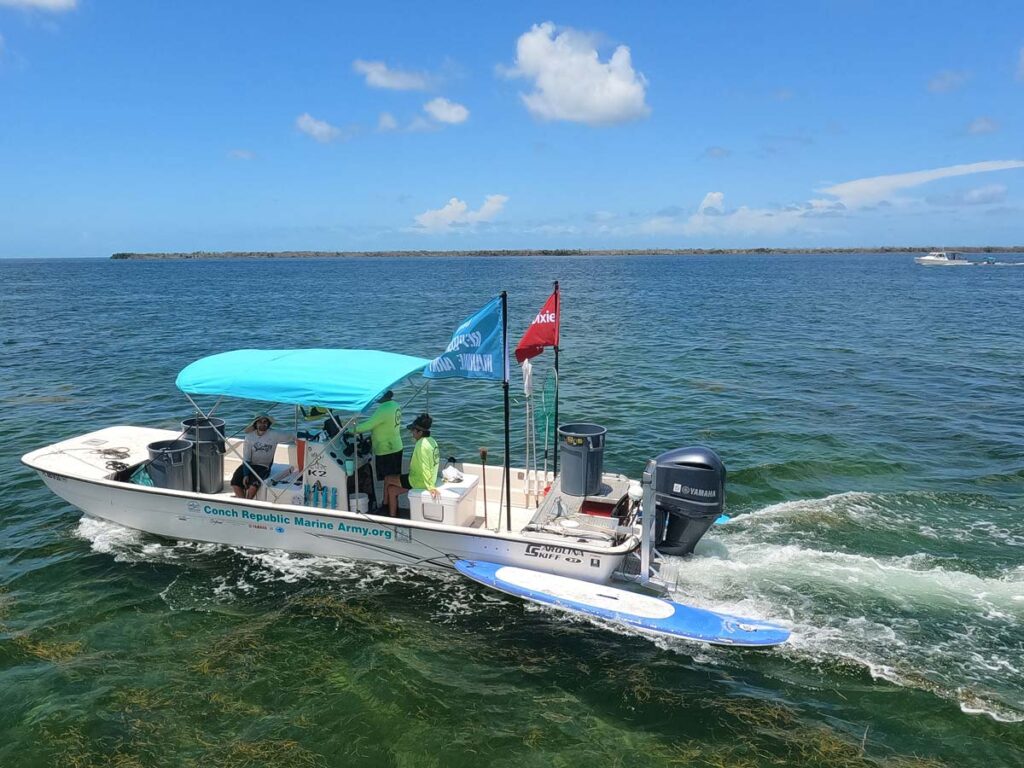 Conch Republic Marine Army Boat.