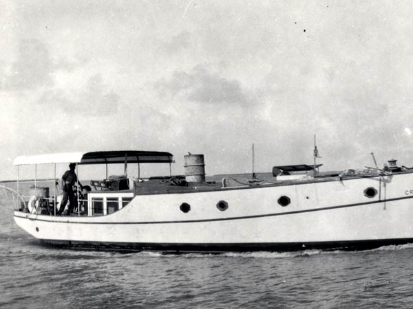 Boat In Black And White.