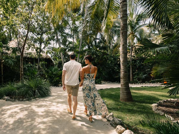 Couple Walking at little palm island